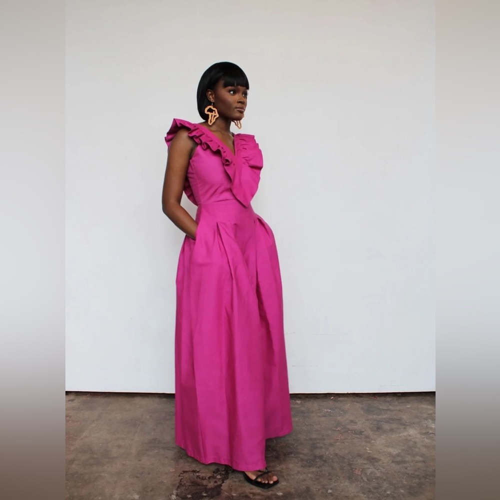 Forever Amelia AMARI JUMPSUIT FUSCHIA Size 12 - Picture 11 of 11